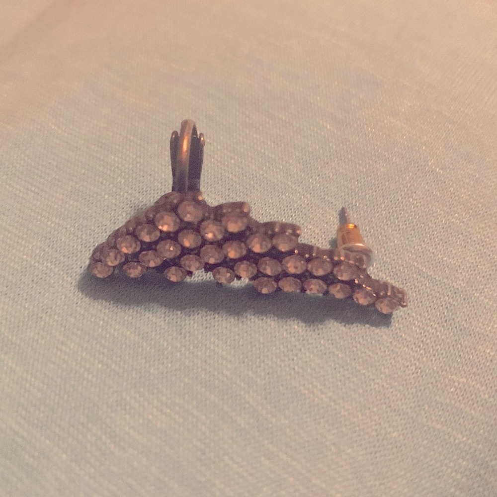 1 clip earring with stones